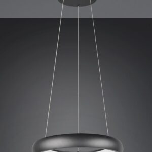 LED Κρεμαστό Φωτιστικό Μαύρο Ματ Φ46 Cardona 29W 3300lm CCT Step Dimmable Trio Lighting – 349614532