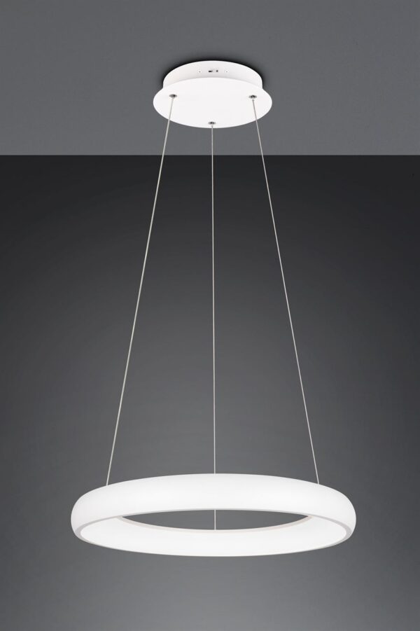 LED Κρεμαστό Φωτιστικό Λευκό Ματ Φ62 Cardona 38W 4400lm CCT Step Dimmable Trio Lighting – 349616031