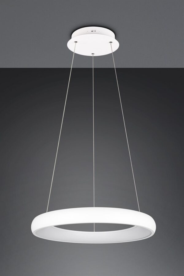 LED Κρεμαστό Φωτιστικό Λευκό Ματ Φ62 Cardona 38W 4400lm CCT Step Dimmable Trio Lighting – 349616031