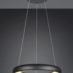 LED Κρεμαστό Φωτιστικό Μαύρο Ματ Φ62 Cardona 38W 4400lm CCT Step Dimmable Trio Lighting – 349616032