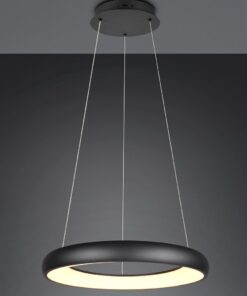 LED Κρεμαστό Φωτιστικό Μαύρο Ματ Φ62 Cardona 38W 4400lm CCT Step Dimmable Trio Lighting – 349616032