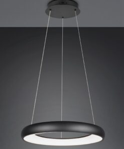 LED Κρεμαστό Φωτιστικό Μαύρο Ματ Φ62 Cardona 38W 4400lm CCT Step Dimmable Trio Lighting – 349616032