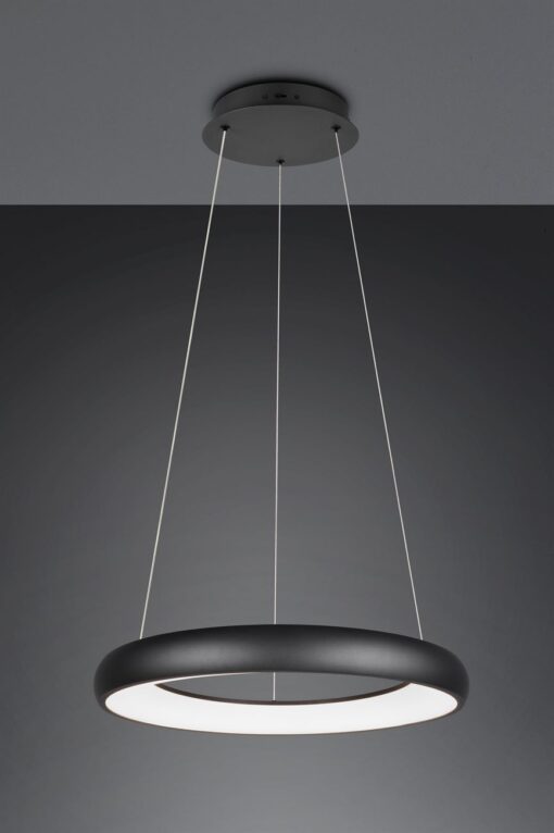 LED Κρεμαστό Φωτιστικό Μαύρο Ματ Φ62 Cardona 38W 4400lm CCT Step Dimmable Trio Lighting – 349616032