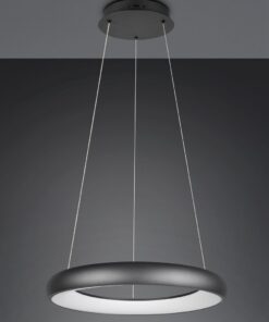 LED Κρεμαστό Φωτιστικό Μαύρο Ματ Φ62 Cardona 38W 4400lm CCT Step Dimmable Trio Lighting – 349616032