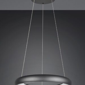 LED Κρεμαστό Φωτιστικό Μαύρο Ματ Φ62 Cardona 38W 4400lm CCT Step Dimmable Trio Lighting – 349616032