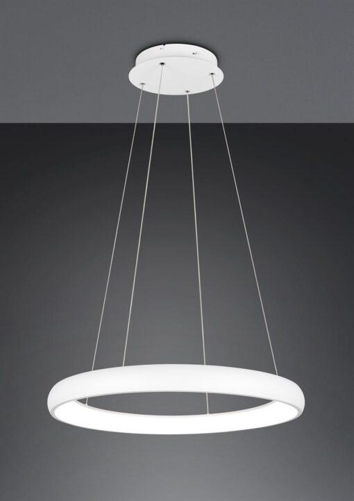 LED Κρεμαστό Φωτιστικό Λευκό Ματ Φ75 Cardona 59W 6900lm CCT Step Dimmable Trio Lighting – 349617531