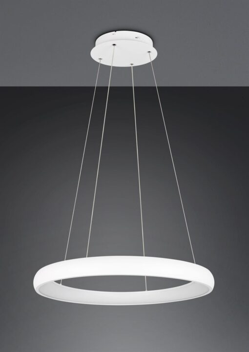 LED Κρεμαστό Φωτιστικό Λευκό Ματ Φ75 Cardona 59W 6900lm CCT Step Dimmable Trio Lighting – 349617531