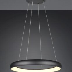 LED Κρεμαστό Φωτιστικό Μαύρο Ματ Φ75 Cardona 59W 6900lm CCT Step Dimmable Trio Lighting – 349617532