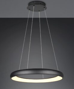 LED Κρεμαστό Φωτιστικό Μαύρο Ματ Φ75 Cardona 59W 6900lm CCT Step Dimmable Trio Lighting – 349617532