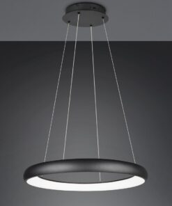 LED Κρεμαστό Φωτιστικό Μαύρο Ματ Φ75 Cardona 59W 6900lm CCT Step Dimmable Trio Lighting – 349617532