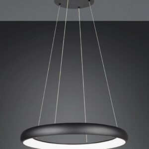 LED Κρεμαστό Φωτιστικό Μαύρο Ματ Φ75 Cardona 59W 6900lm CCT Step Dimmable Trio Lighting – 349617532