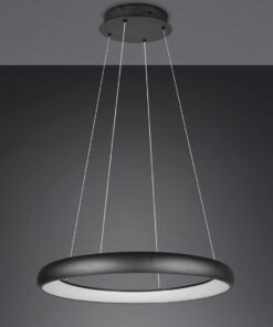 LED Κρεμαστό Φωτιστικό Μαύρο Ματ Φ75 Cardona 59W 6900lm CCT Step Dimmable Trio Lighting – 349617532