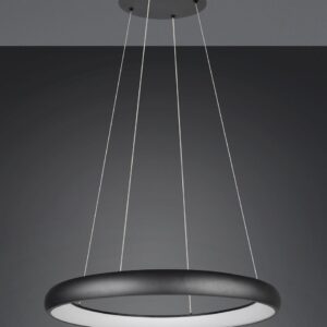 LED Κρεμαστό Φωτιστικό Μαύρο Ματ Φ75 Cardona 59W 6900lm CCT Step Dimmable Trio Lighting – 349617532