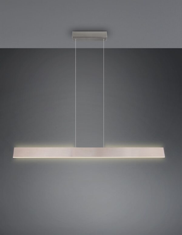 LED Κρεμαστό Γραμμικό Φωτιστικό Galway Νίκελ Ματ Up-Down CCT 35W 4200lm Dimmable Trio Lighting – 349710107