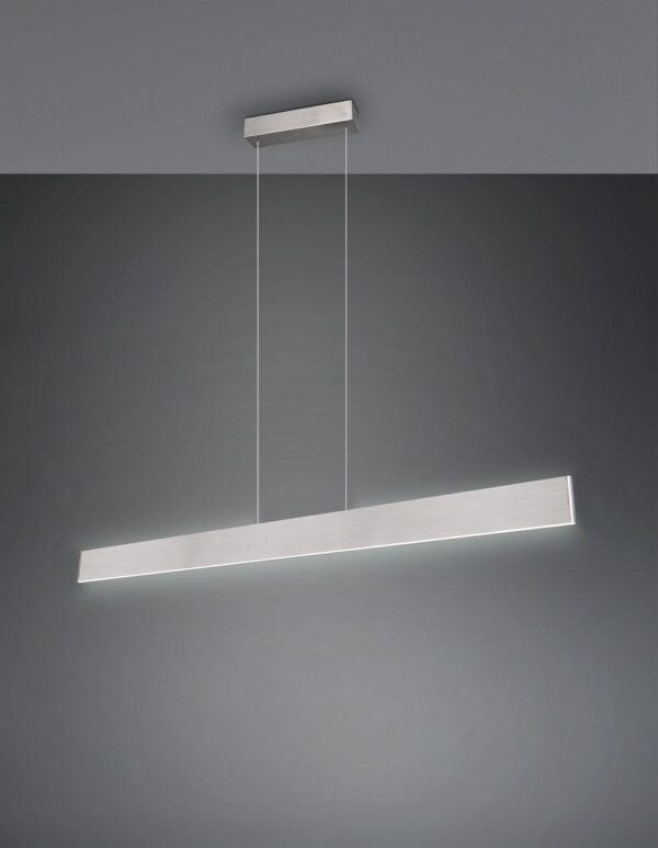 LED Κρεμαστό Γραμμικό Φωτιστικό Galway Νίκελ Ματ Up-Down CCT 35W 4200lm Dimmable Trio Lighting – 349710107