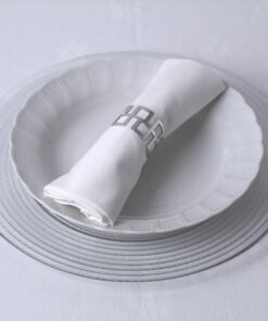 GloboStar® MENU 35006 Δαχτυλίδι Πετσέτας Μεταλλικό Ασημί Φ4.5 x Υ3cm