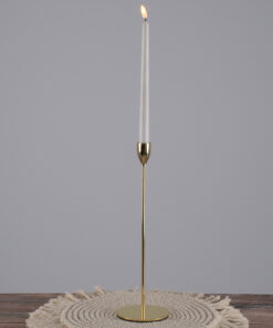 GloboStar® ISABELLA 35102 Κηροπήγιο Μεταλλικό Χρυσό Φ10 x Υ33cm