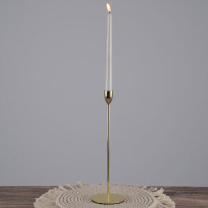 GloboStar® ISABELLA 35102 Κηροπήγιο Μεταλλικό Χρυσό Φ10 x Υ33cm