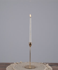 GloboStar® ISABELLA 35103 Κηροπήγιο Μεταλλικό Χάλκινο Φ10 x Υ23cm