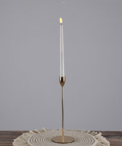 GloboStar® ISABELLA 35104 Κηροπήγιο Μεταλλικό Χάλκινο Φ10 x Υ28.5cm