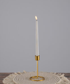 GloboStar® EVELYN 35106 Κηροπήγιο Μεταλλικό Χρυσό Φ9.5 x Υ15cm