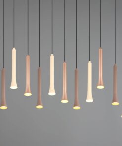 Κρεμαστό Φωτιστικό Ράγα με 11 Σποτ Μαύρο Ματ-Καφέ-Taupe Fiato LED 33W CCT 4400lm Step Dimmable Trio Lighting – 352011117