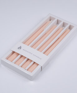 GloboStar® BABY-PINK 35201 ΣΕΤ 4 Αρωματικά Κεριά Κηροπηγίου Παραφίνης με Άρωμα Μπουκέτο Τριαντάφυλλο Ροζ Μ2 x Π2 x Υ25cm