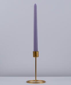 GloboStar® LAVENDER-FIELD 35203 ΣΕΤ 4 Αρωματικά Κεριά Κηροπηγίου Παραφίνης με Άρωμα Λεμόνι – Λεβάντα Μωβ Μ2 x Π2 x Υ25cm