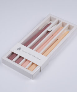 GloboStar® AUTUMN-CALM 35207 ΣΕΤ 4 Αρωματικά Κεριά Κηροπηγίου Παραφίνης με Άρωμα Άγριο Τριαντάφυλλο Πολύχρωμα Μ2 x Π2 x Υ25cm