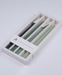 GloboStar® SPRING-FOREST 35210 ΣΕΤ 4 Αρωματικά Κεριά Κηροπηγίου Παραφίνης με Άρωμα Φρεσκάδα Βουνού Πολύχρωμα Μ2 x Π2 x Υ25cm