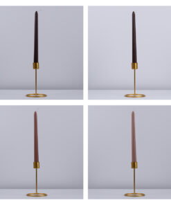 GloboStar® MOCHA-CREAM 35211 ΣΕΤ 4 Αρωματικά Κεριά Κηροπηγίου Παραφίνης με Άρωμα Σοκολάτα – Καφές Πολύχρωμα Μ2 x Π2 x Υ25cm