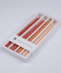 GloboStar® SUMMER-SIESTA 35212 ΣΕΤ 4 Αρωματικά Κεριά Κηροπηγίου Παραφίνης με Άρωμα Λουλούδια του Καλοκαιριού Πολύχρωμα Μ2 x Π2 x Υ25cm