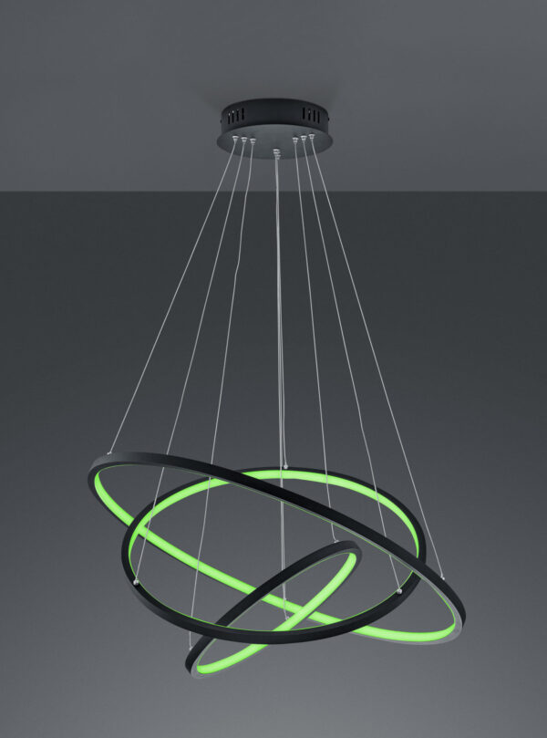 Κρεμαστό Φωτιστικό Trio Lighting LED 80W  Ανθρακί Μεταλλικό 7000lm RGBW 3000 – 6000K  352710342