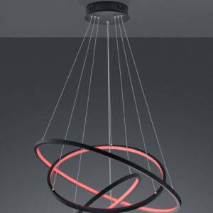Κρεμαστό Φωτιστικό Trio Lighting LED 80W  Ανθρακί Μεταλλικό 7000lm RGBW 3000 – 6000K  352710342