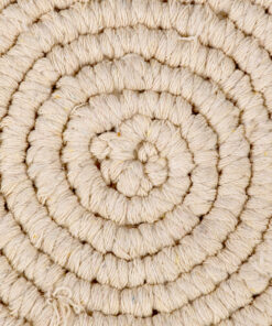 GloboStar® 35303 Μακραμέ Σουπλά Χειροποίητο Μπεζ Φ41cm