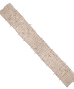 GloboStar® 35400 Μακραμέ Ράνερ Χειροποίητο Μπεζ Μ200 x Π30cm