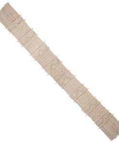 GloboStar® 35401 Μακραμέ Ράνερ Χειροποίητο Μπεζ Μ270 x Π30cm