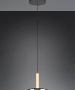 Κρεμαστό Μονόφωτο Ξύλο+Φιμέ Γυαλί CELESTE LED 10W 1100lm Step Dimmable 3000Κ Trio Lighting – 354910132