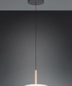 Κρεμαστό Μονόφωτο Καφέ+Λευκό Γυαλί CELESTE LED 10W 1100lm Step Dimmable 3000Κ Trio Lighting – 354910165