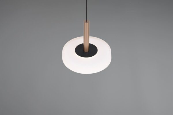 Κρεμαστό Μονόφωτο Καφέ+Λευκό Γυαλί CELESTE LED 10W 1100lm Step Dimmable 3000Κ Trio Lighting – 354910165