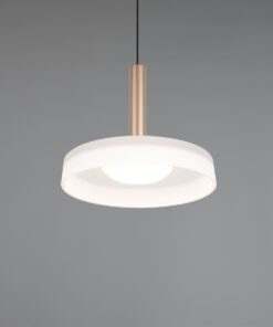 Κρεμαστό Μονόφωτο Καφέ+Λευκό Γυαλί CELESTE LED 10W 1100lm Step Dimmable 3000Κ Trio Lighting – 354910165