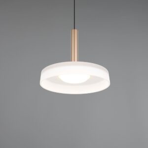 Κρεμαστό Μονόφωτο Καφέ+Λευκό Γυαλί CELESTE LED 10W 1100lm Step Dimmable 3000Κ Trio Lighting – 354910165