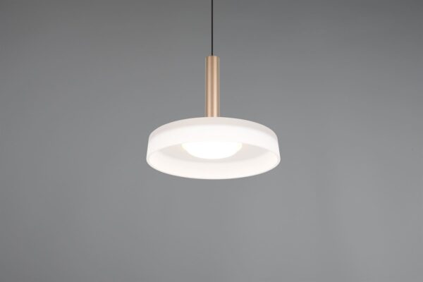 Κρεμαστό Μονόφωτο Καφέ+Λευκό Γυαλί CELESTE LED 10W 1100lm Step Dimmable 3000Κ Trio Lighting – 354910165