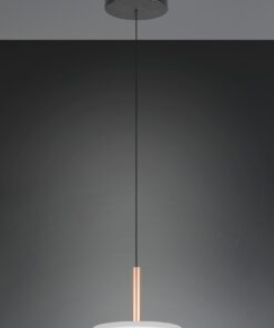 Κρεμαστό Μονόφωτο Καφέ+Λευκό Γυαλί CELESTE LED 10W 1100lm Step Dimmable 3000Κ Trio Lighting – 354910165