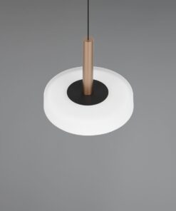 Κρεμαστό Μονόφωτο Καφέ+Λευκό Γυαλί CELESTE LED 10W 1100lm Step Dimmable 3000Κ Trio Lighting – 354910165