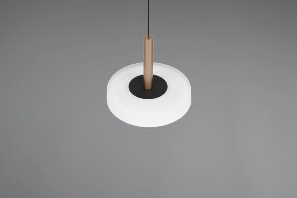 Κρεμαστό Μονόφωτο Καφέ+Λευκό Γυαλί CELESTE LED 10W 1100lm Step Dimmable 3000Κ Trio Lighting – 354910165