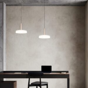 Κρεμαστό Μονόφωτο Καφέ+Λευκό Γυαλί CELESTE LED 10W 1100lm Step Dimmable 3000Κ Trio Lighting – 354910165