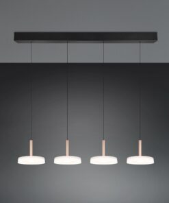 Κρεμαστό Φωτιστικό Ράγα με 4 Σποτ Λευκό+Καφέ CELESTE LED 30W 3000lm Step Dimmable Trio Lighting – 354910465