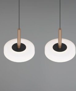 Κρεμαστό Φωτιστικό Ράγα με 4 Σποτ Λευκό+Καφέ CELESTE LED 30W 3000lm Step Dimmable Trio Lighting – 354910465