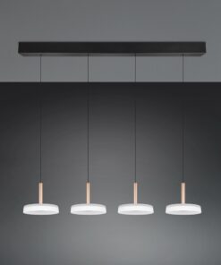 Κρεμαστό Φωτιστικό Ράγα με 4 Σποτ Λευκό+Καφέ CELESTE LED 30W 3000lm Step Dimmable Trio Lighting – 354910465